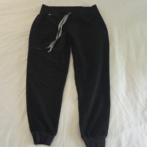 Figs Womens Black Zamora Small Petite Jogger